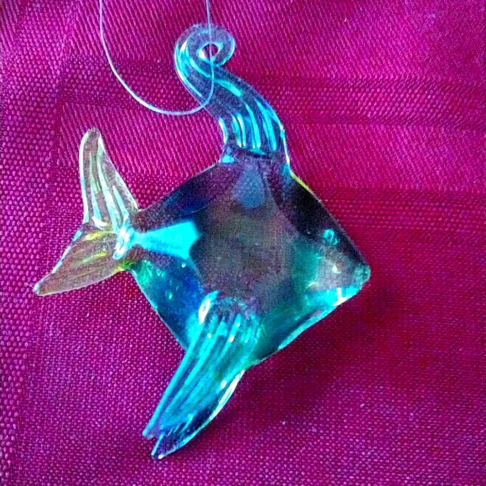 Glass fish CHRISTMAS ornaments.